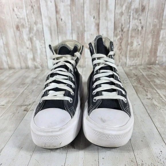 Converse Chuck Taylor All Star Move High Top Platform Sneakers Black 568497C 8W - Picture 4 of 8